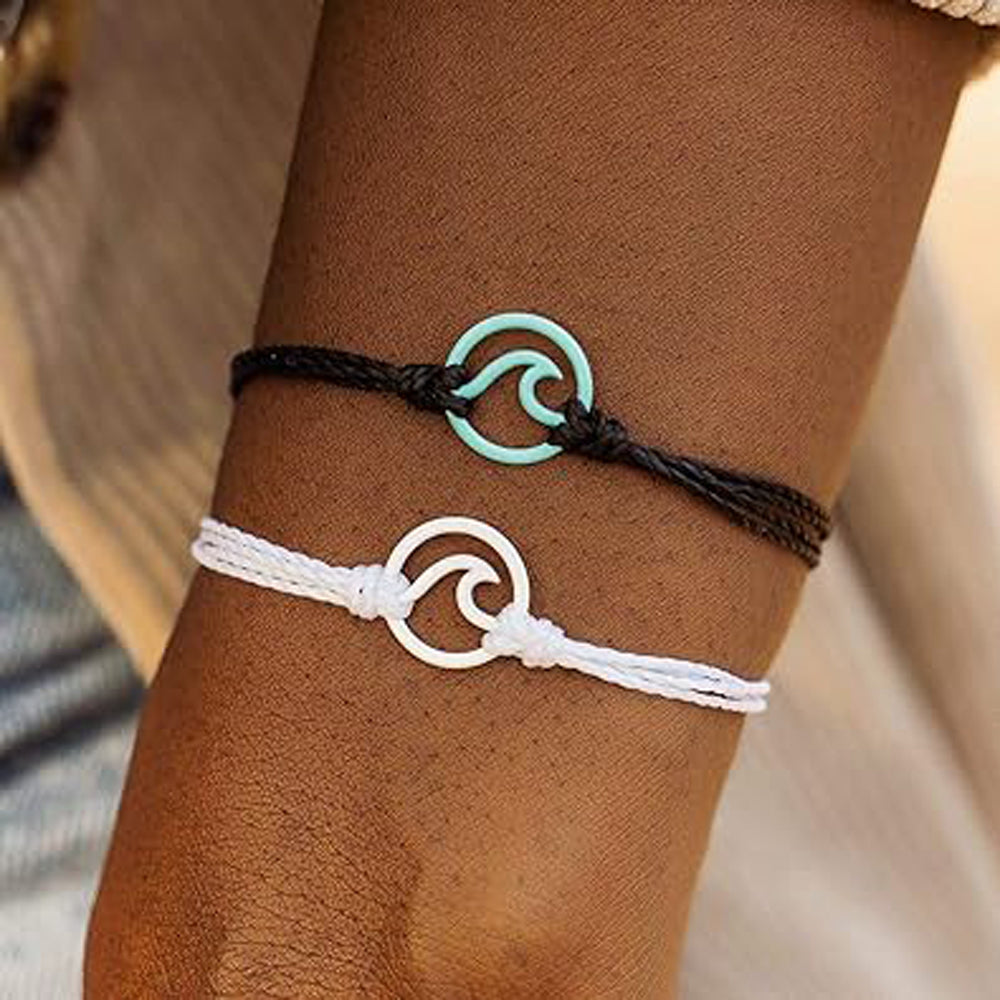 Puravida Enamel Wave Bracelet Aqua OS