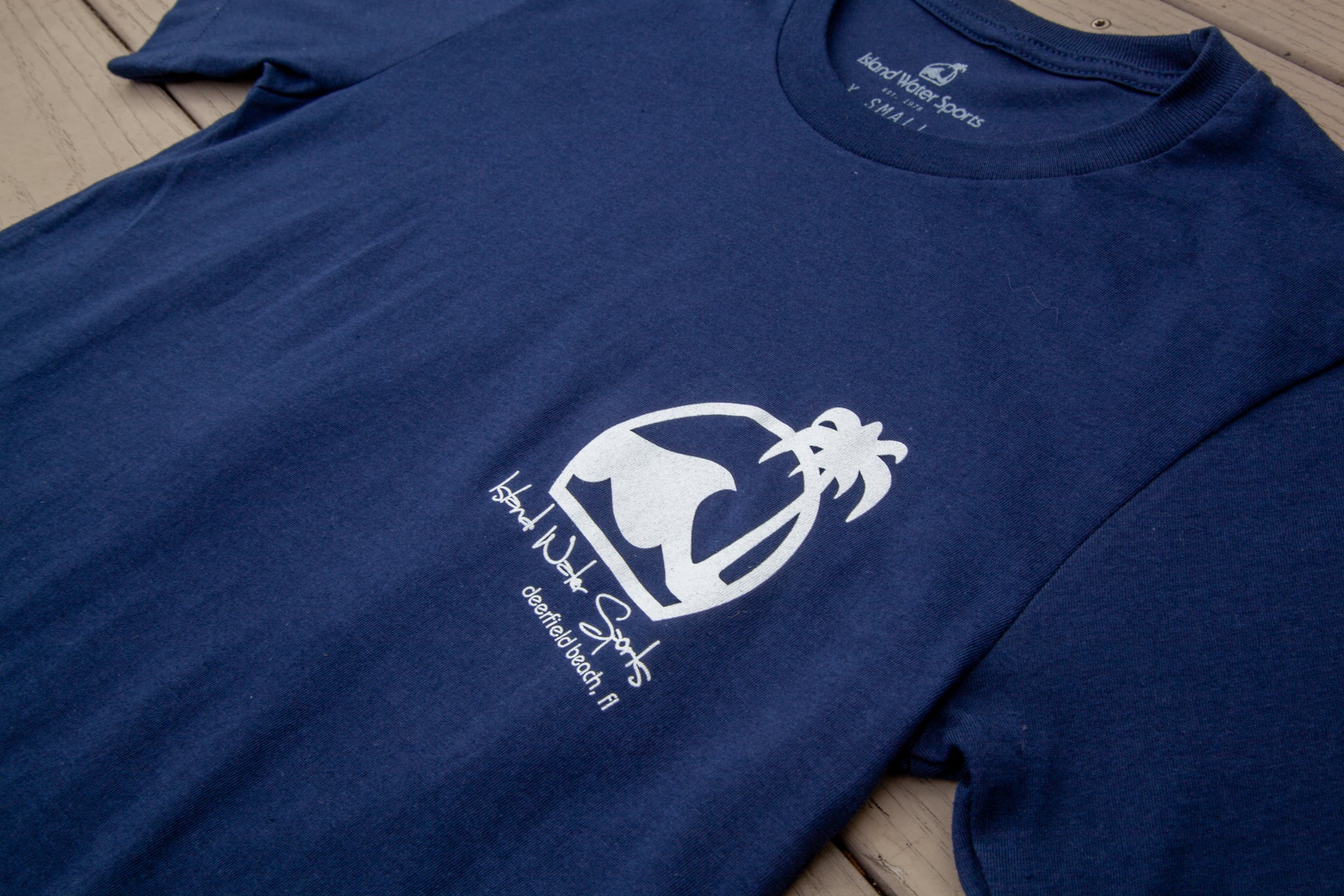 Island Water Sports Script Logo DFB S/S Tee Navy/White XXL