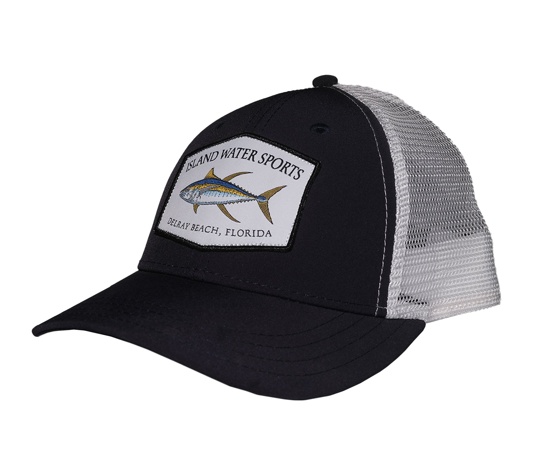 Island Water Sports Delray Beach Baseball Hat Tuna Navy