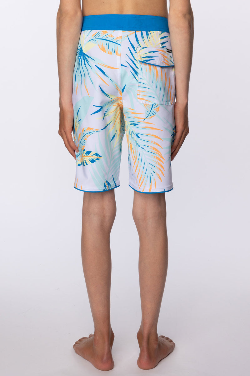 O'Neill Boys Hyperfreak Tropic Shadow Boardshorts WHT 28