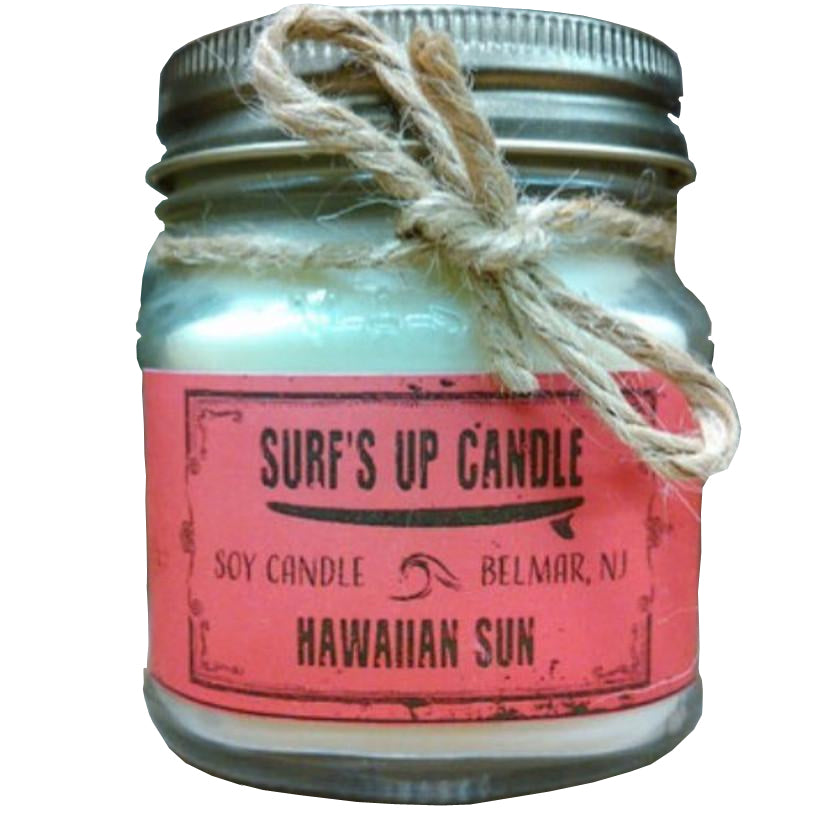 Surf's Up Mason Jar Candle Hawaiian Sun 8oz