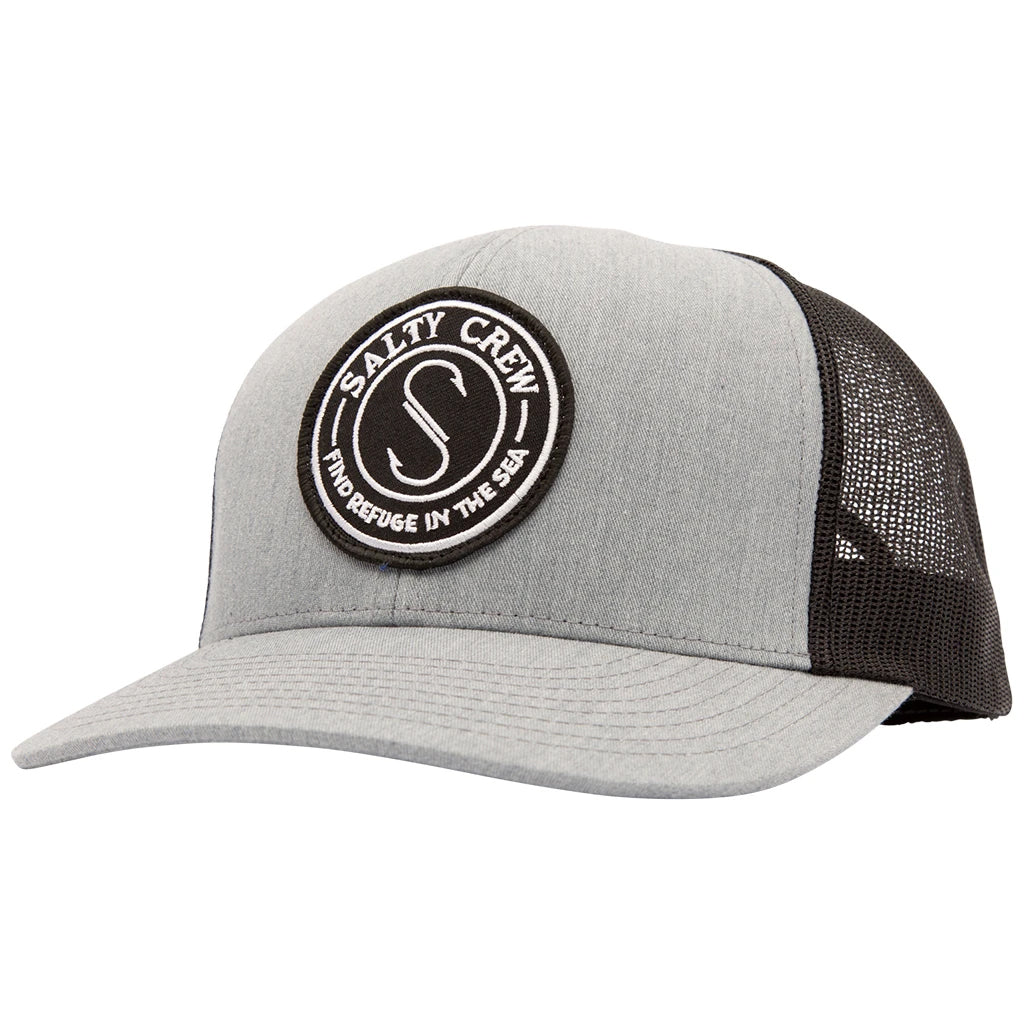 Salty Crew Unisex Palomar Retro Fish Snap Back Trucker Ball Cap HeatherGrey-Black OS
