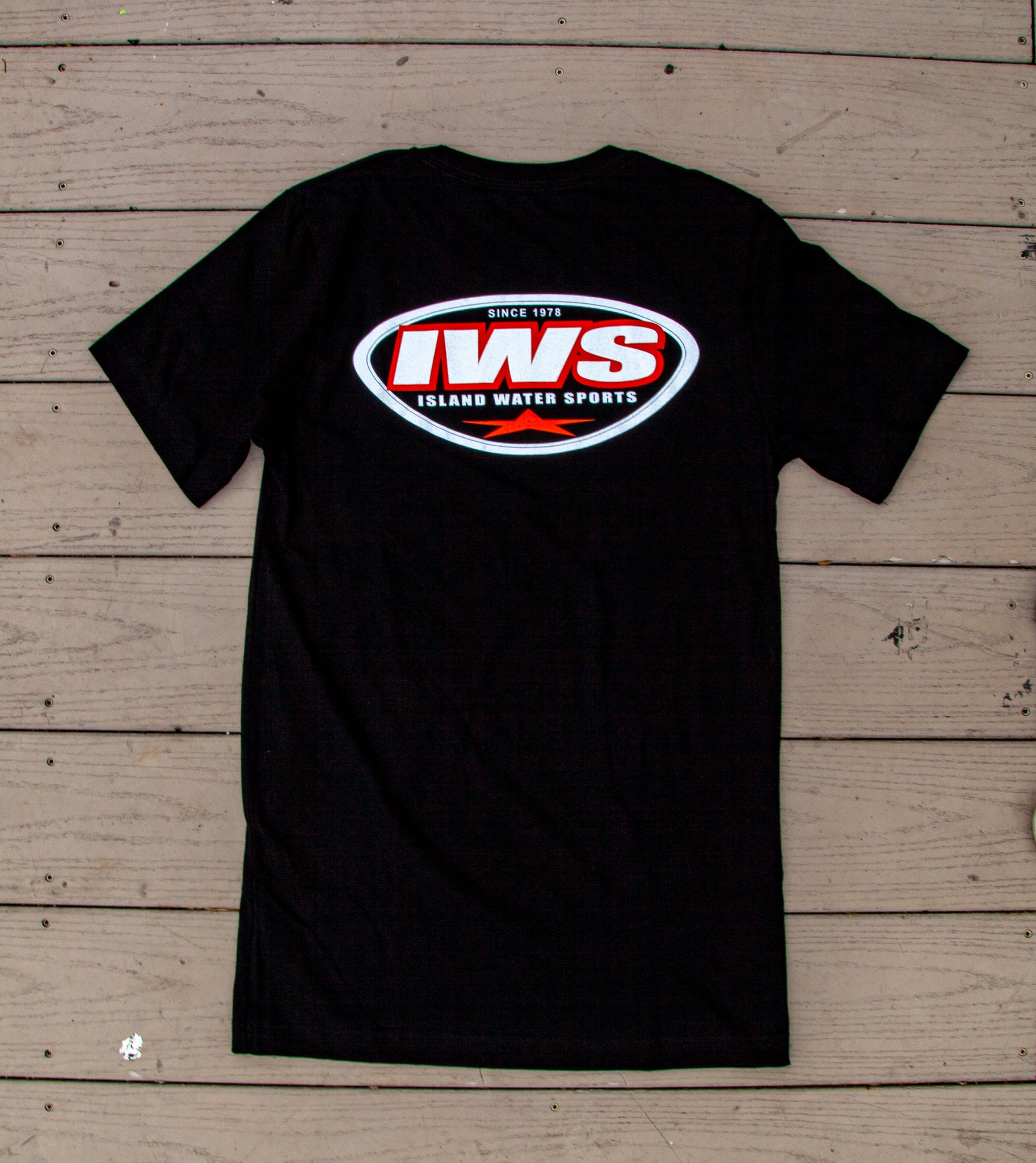 Island Water Sports 90s Star Short Sleeve Tee Black-white-red XXL