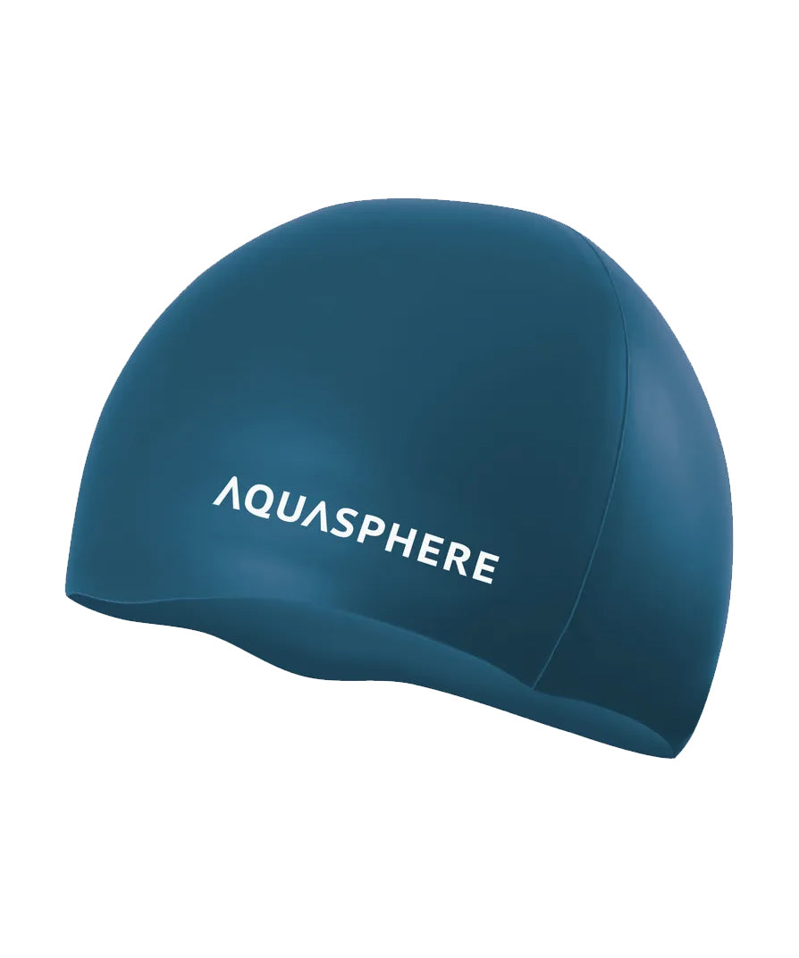 Aqua Sphere Plain Silicone Swim Cap DarkGreen