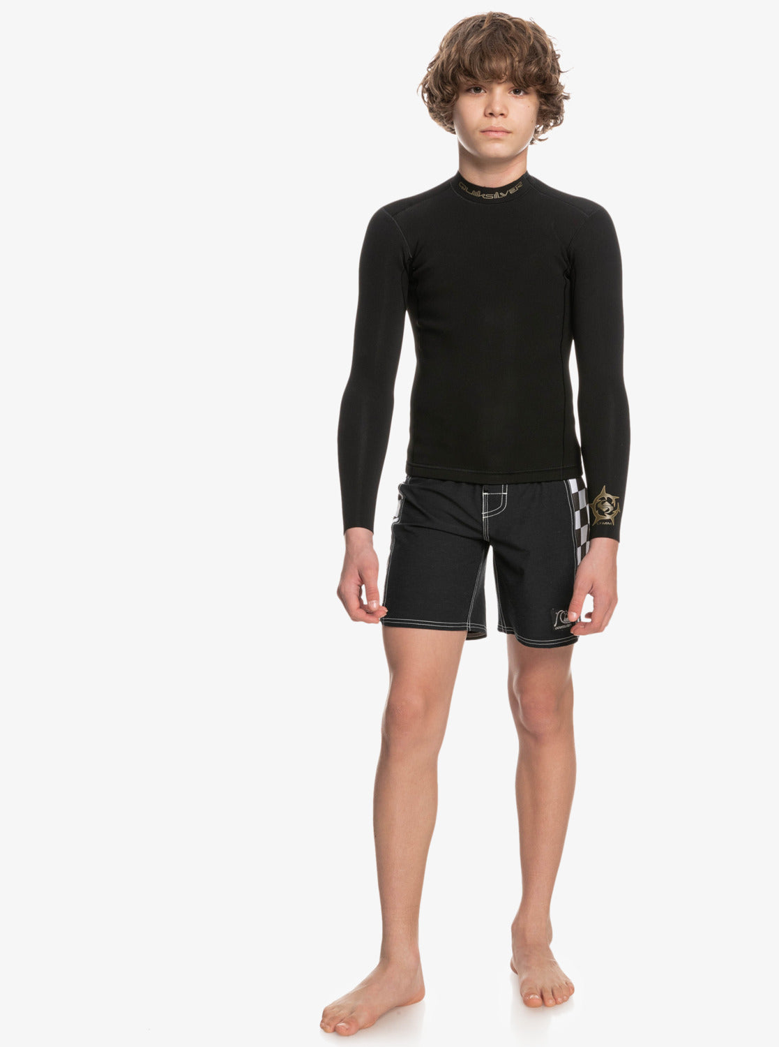 Quiksilver Everyday Sessions 1.5mm LS Boys Wetsuit Jacket KVJ0-Black 8