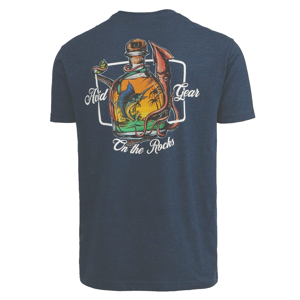 Avid Squid Row Tee Heather Navy M