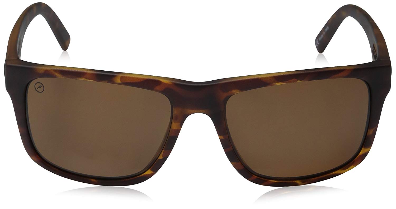 Electric Swingarm XL Polarized Sunglasses Matte-Tort Ohm-Bronze Square
