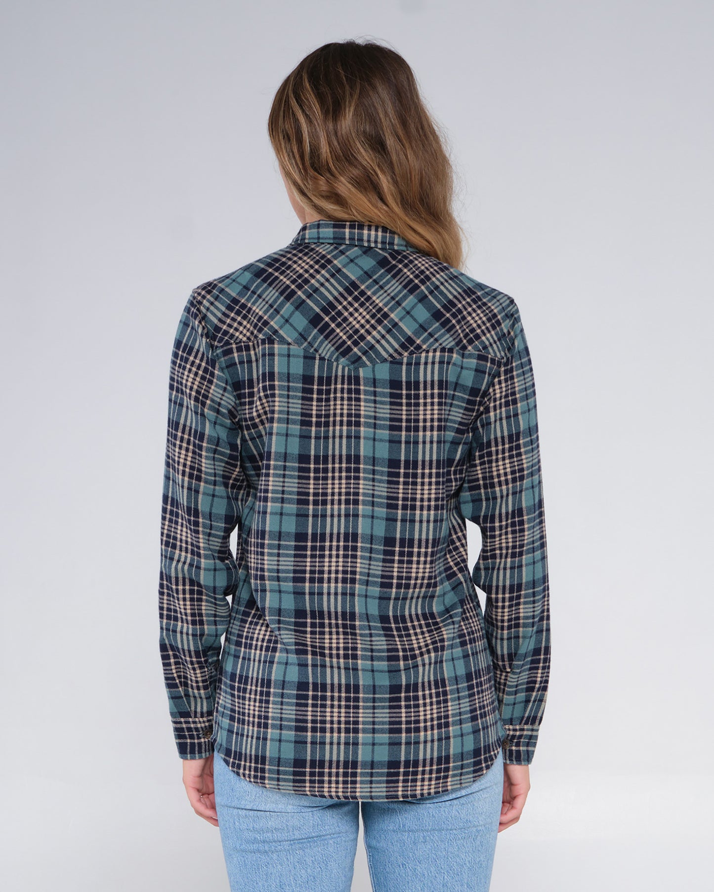 Salty Crew Long Haul Flannel Atlantic Green XS