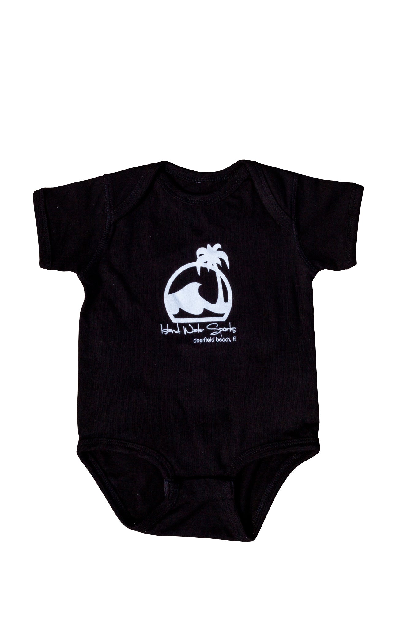Island Water Sports Script DFB Baby Onesie Black-White 24M