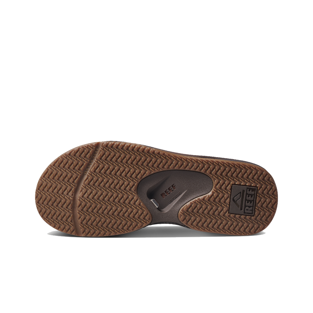 Reef Leather Fanning Mens Sandal DAB-Dark Brown 9