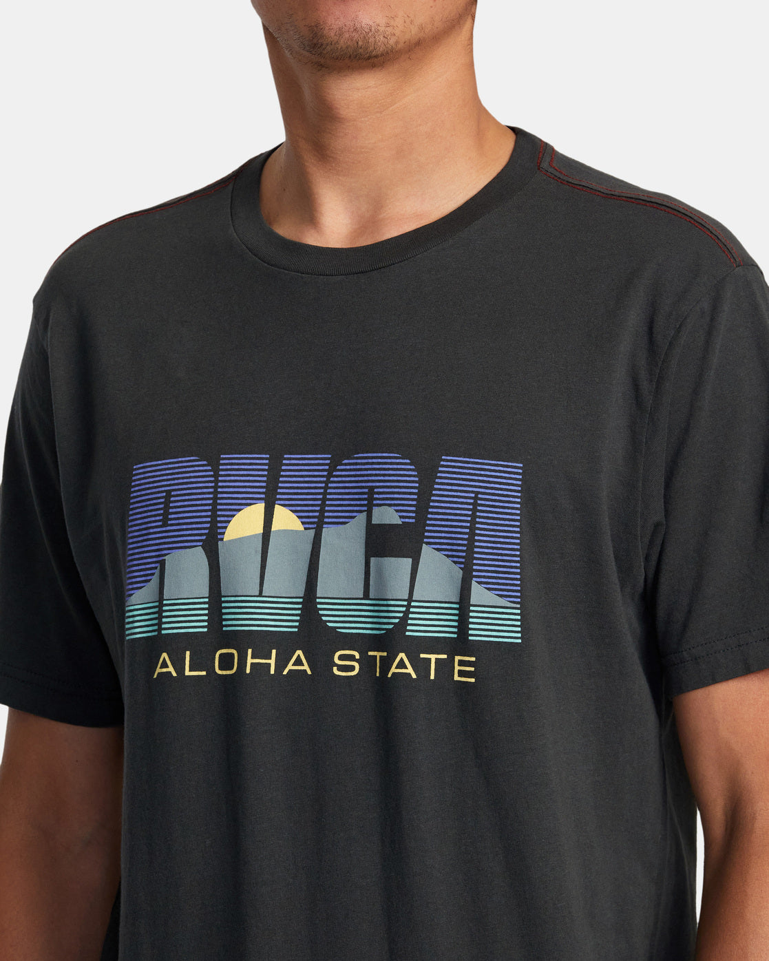 RVCA ALOHASTATE M TEES PTK-Pirate Black M