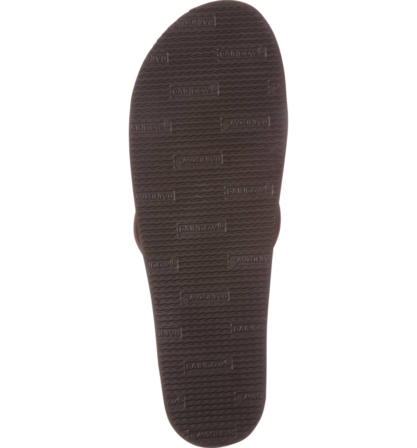 Rainbow Single Layer Leather Narrow Strap Womens Sandal Expresso XL