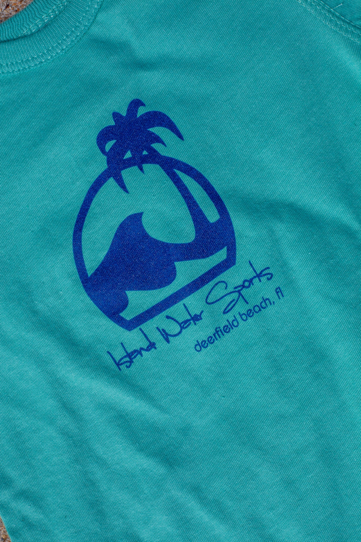 Island Water Sports Script Baby Onesie Saltwater-Navy 0M