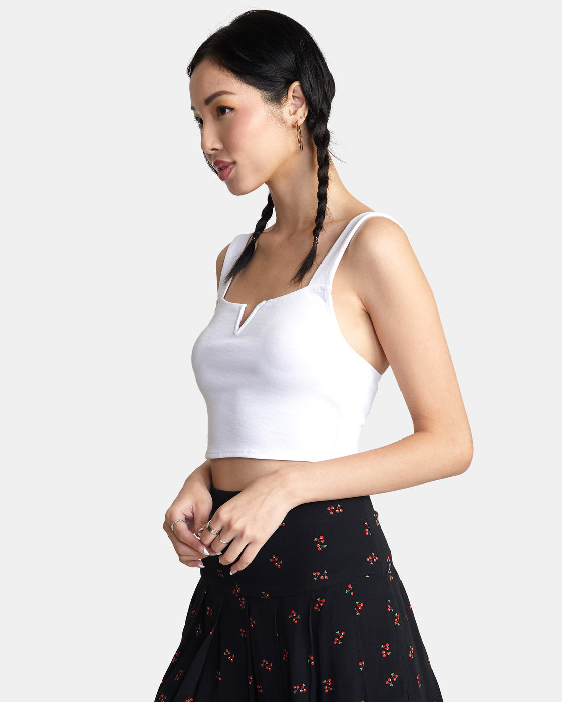 RVCA Pleasure Cropped Tank Top WPW M