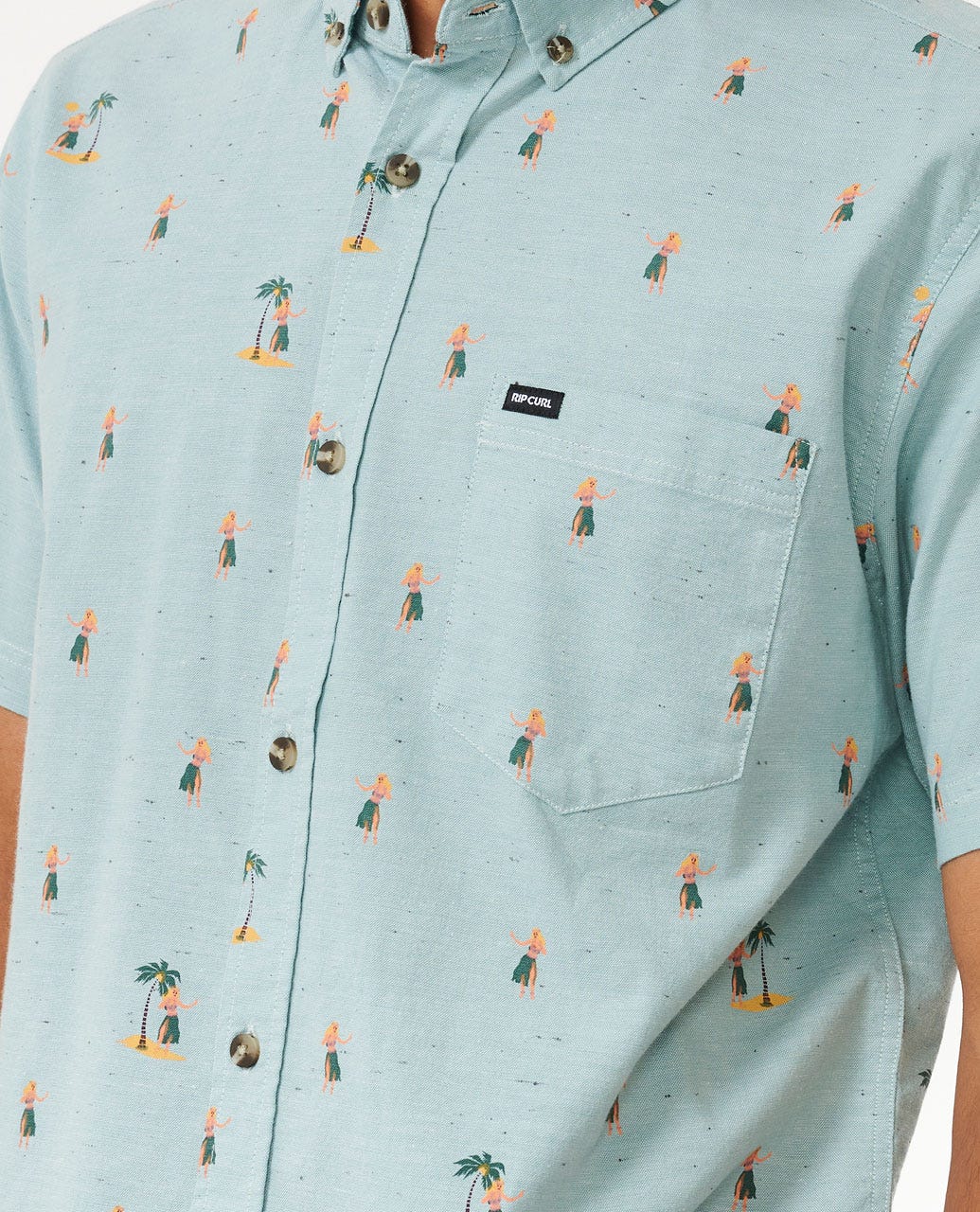 Rip Curl Hula Breach SS Shirt 3458-DustyBlue M