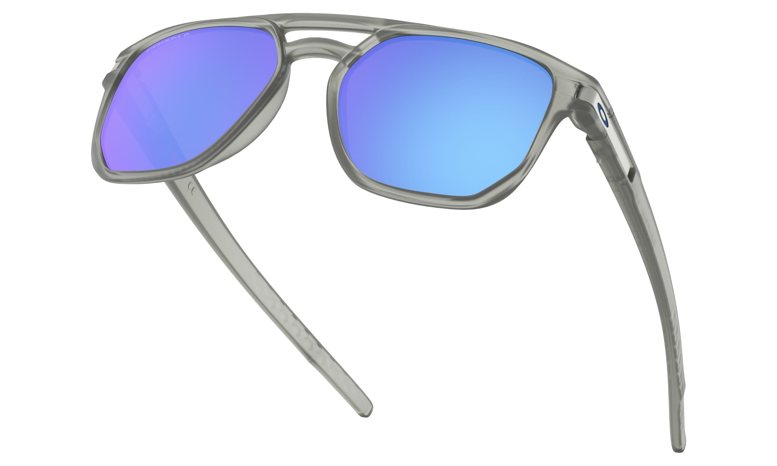 Oakley Latch Beta Polarized Sunglasses Matte Grey Prizm Sapphire 06
