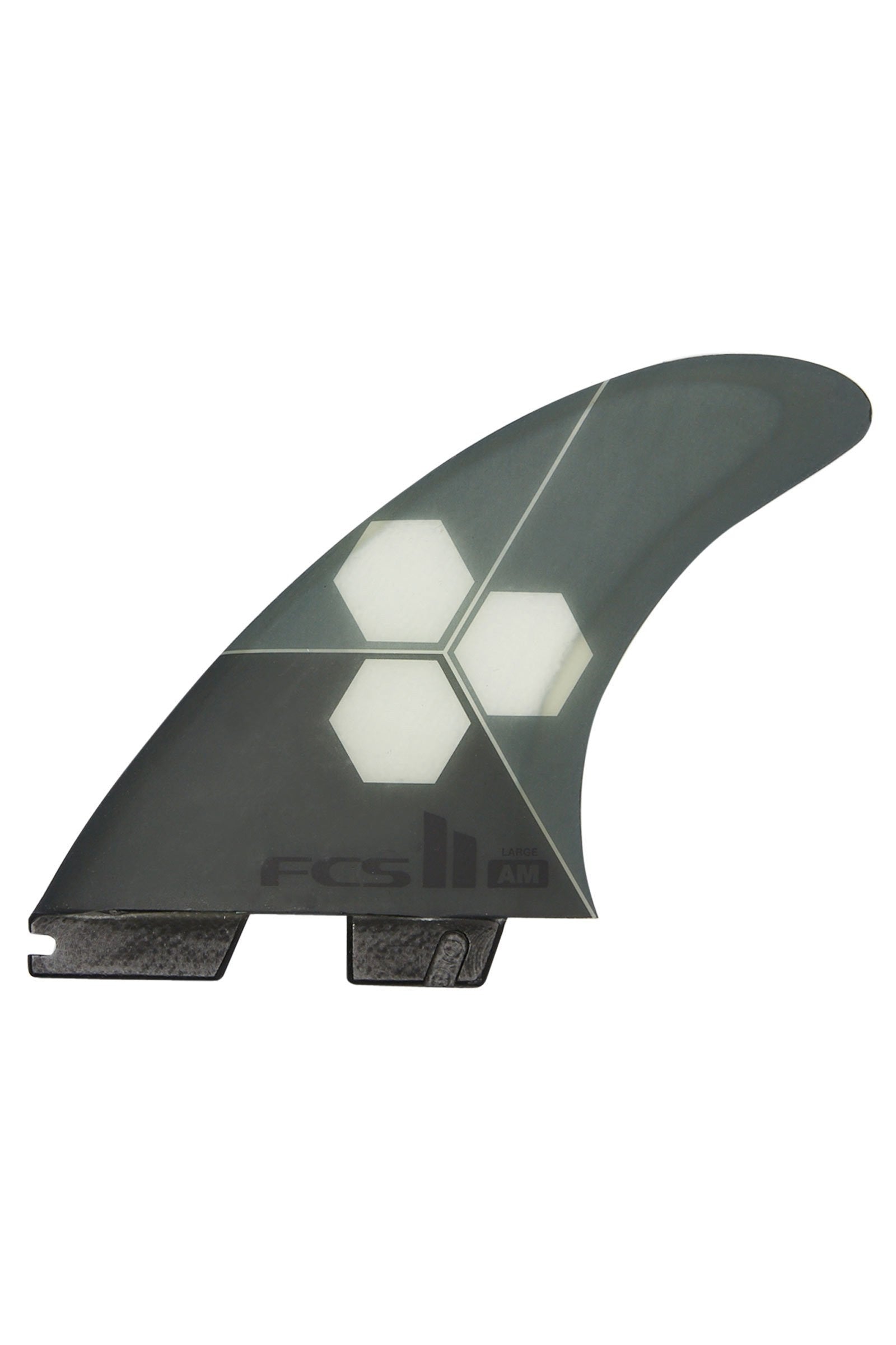 FCS 2 AM PC Air Core Tri-Quad Fin Set Grey M