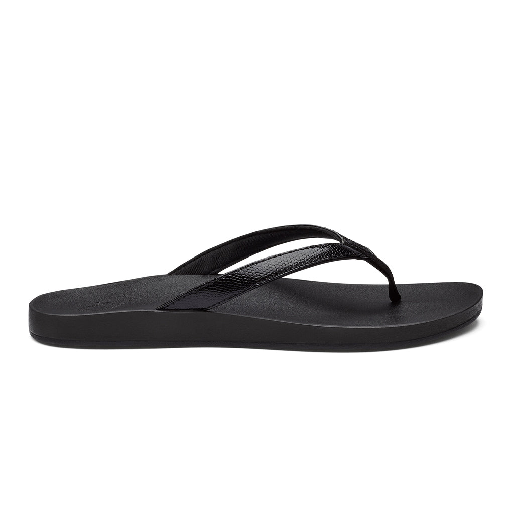Olukai Puawe Womens Sandal 4040-Black-Black 6