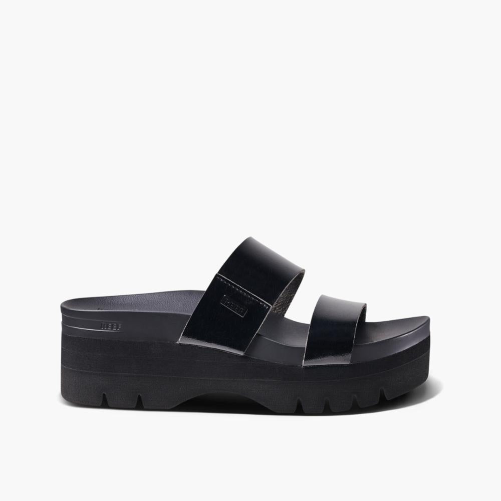 Reef Cushion Vista Higher Womens Sandal Black Patent 10