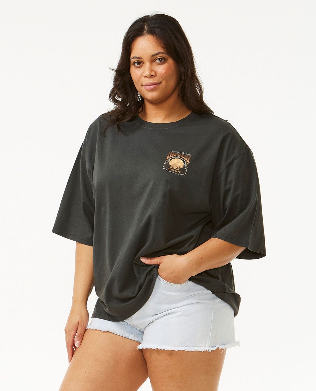 Rip Curl Meribella Heritage Tee 8264-Washed Black M