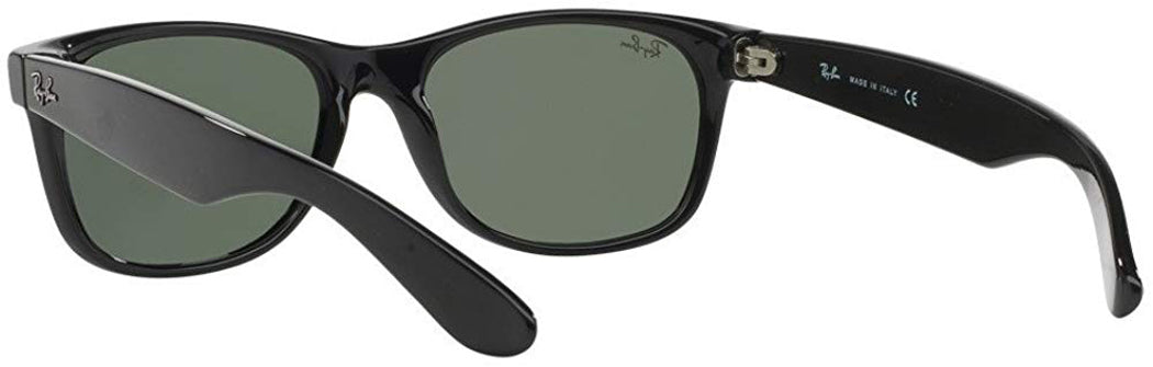 Ray Ban New Wayfarer Polarized Sunglasses Black CrystalGreen Wayfarer
