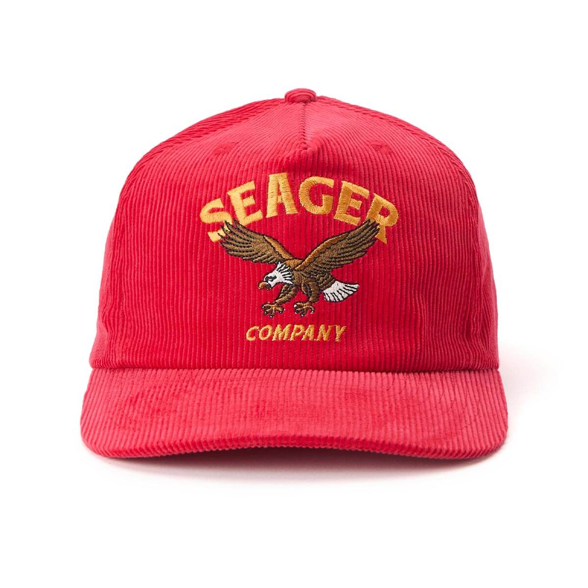 Seager Bradley Corduroy Snapback Red O/S