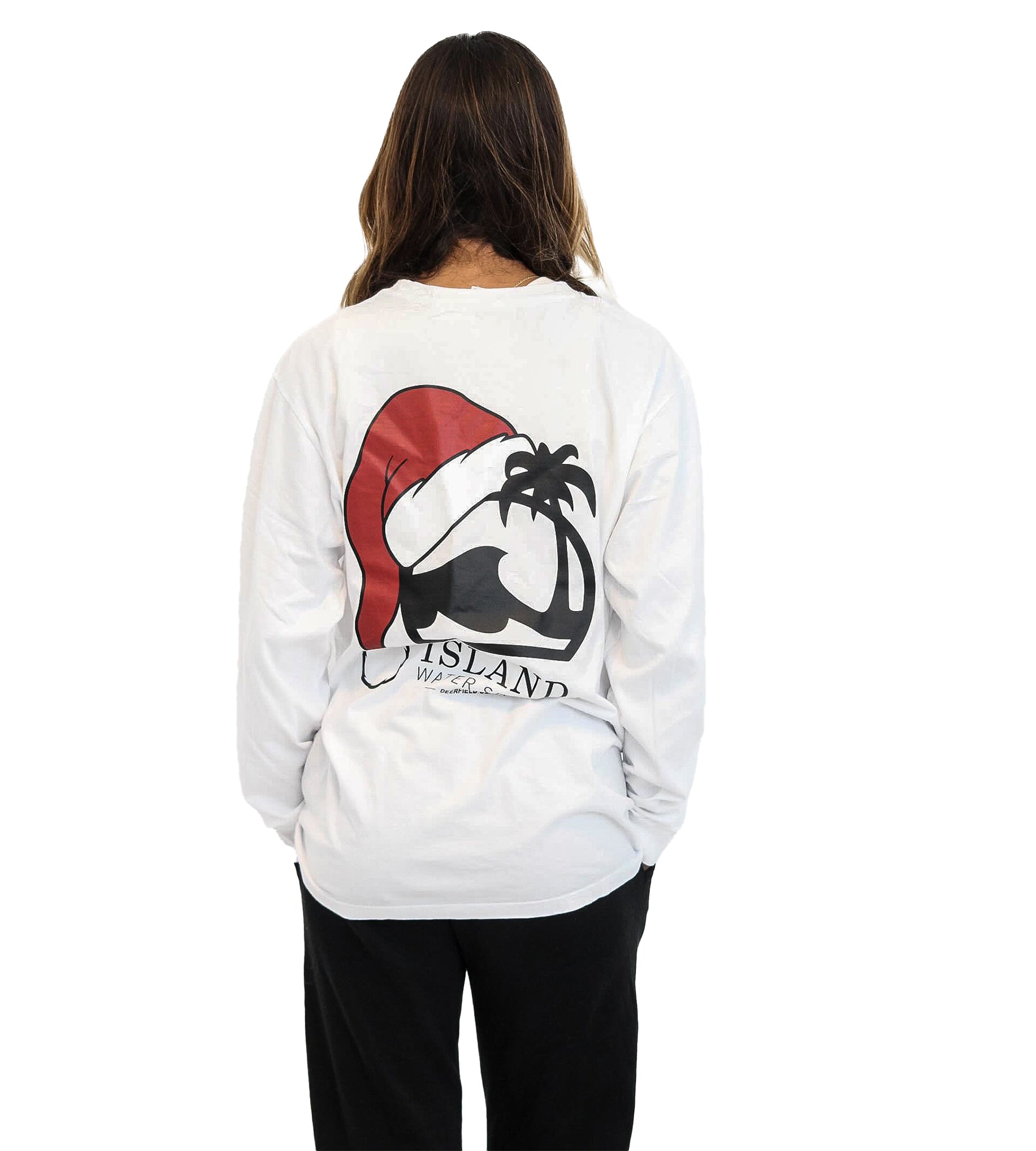 Island Water Sports Santa Hat LS Tee Deerfield L