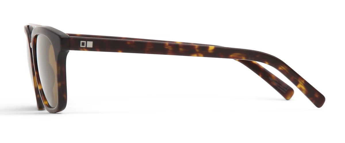 Otis Non Fiction Polarized Sunglasses MatteDarkTort TropicalBrown Square
