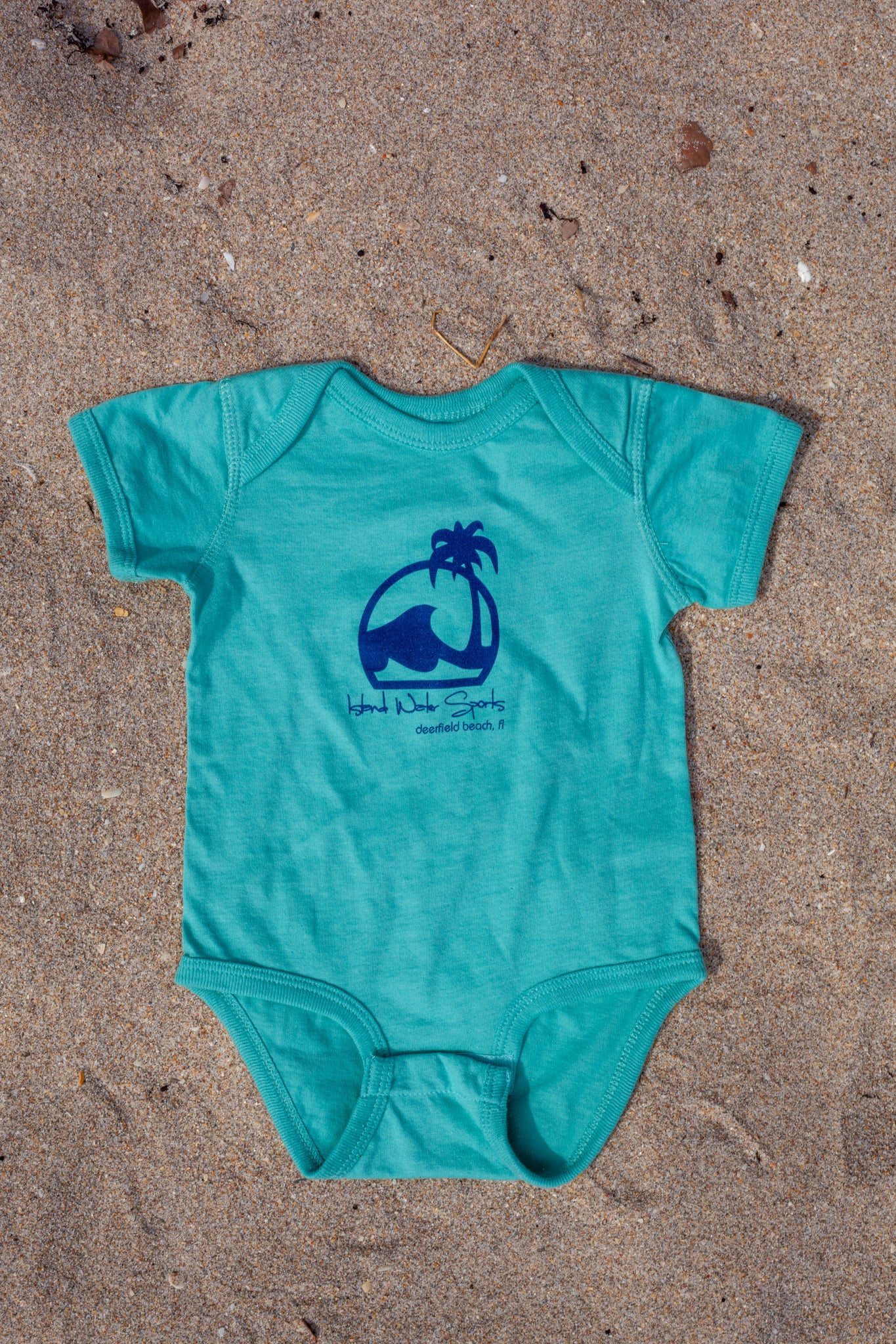 Island Water Sports Script Baby Onesie Saltwater-Navy 0M