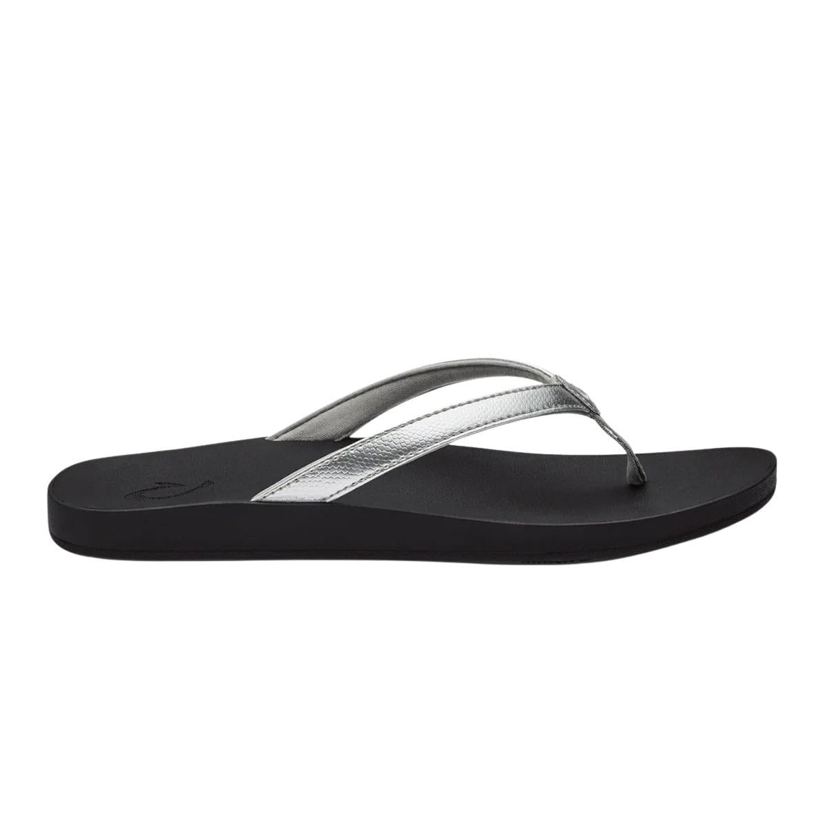 Olukai Puawe Womens Sandal 2K40-Silver-Black 6