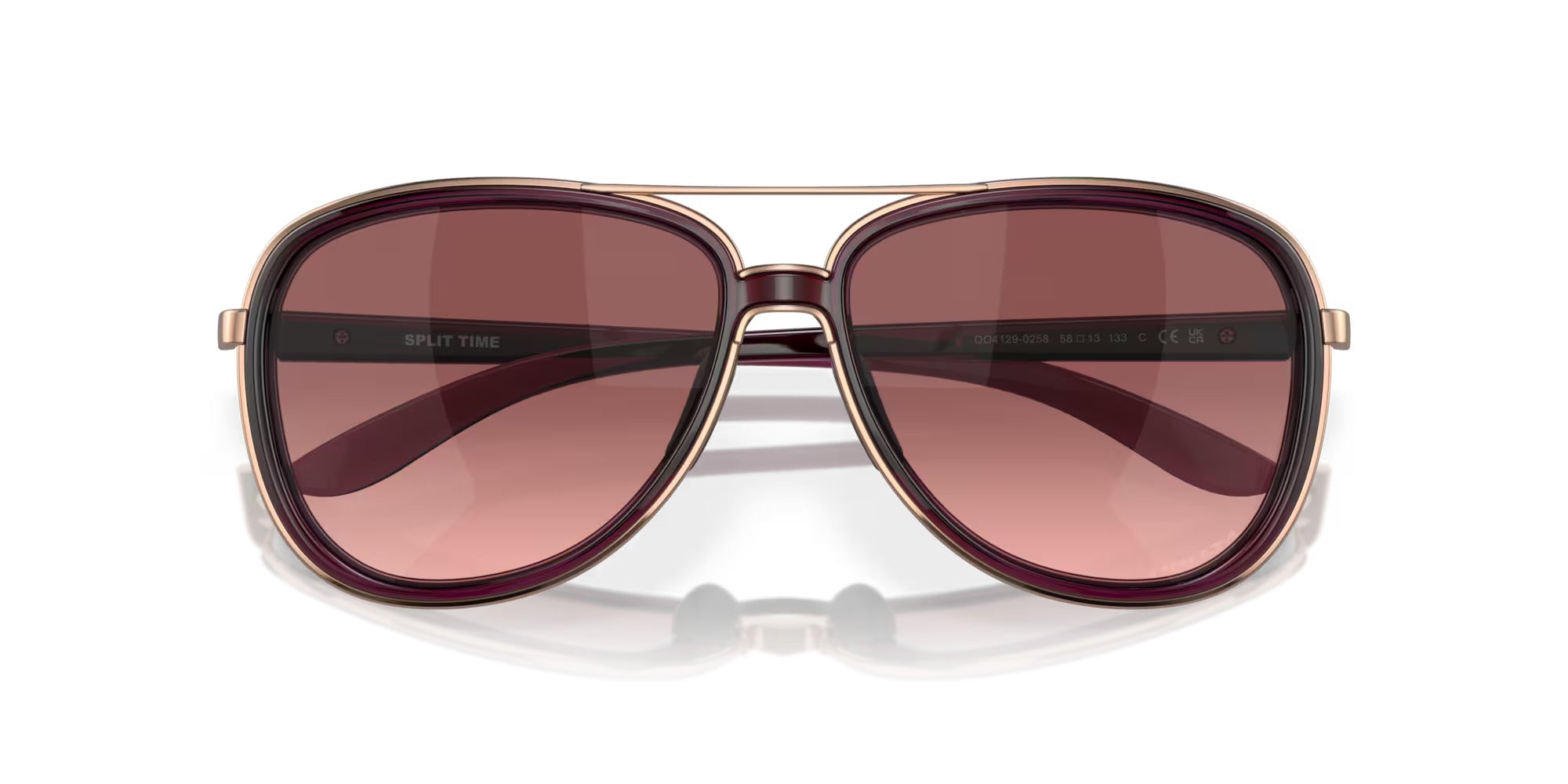Oakley Split Time Sunglasses Crystal Raspberry/Rose Gold G40 Black Gradient Aviator