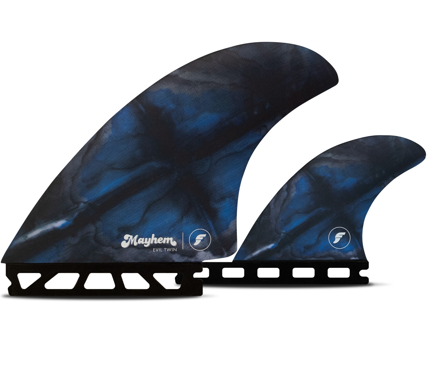 Future Fins Mayhem Evil Twin+1 Honeycomb Fin Set Blue-Black L