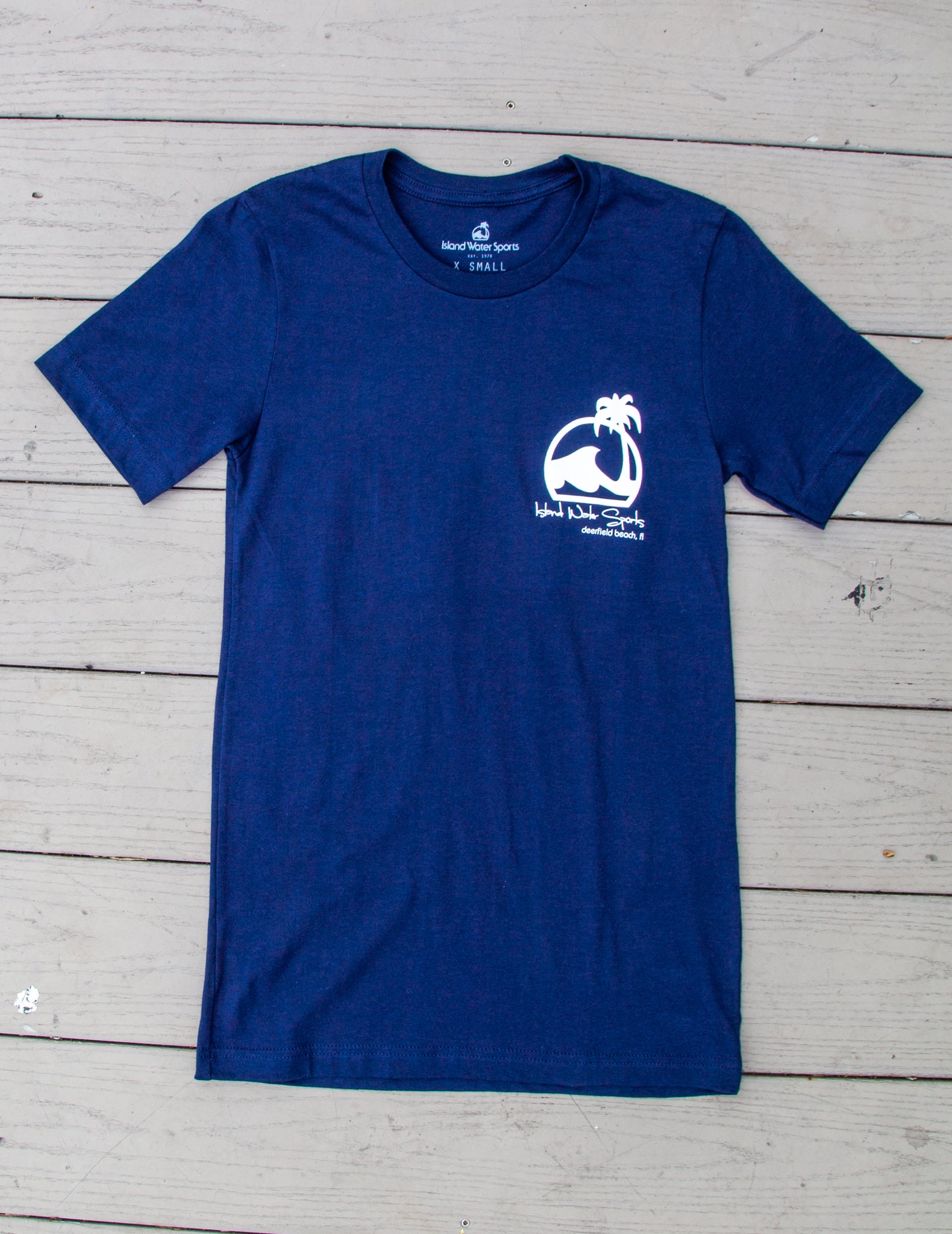 Island Water Sports Script Logo DFB S/S Tee Navy/White S