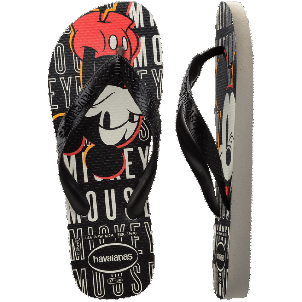 Havaianas Top Disney Boys Sandal 3471-White-Black-Black 11 C