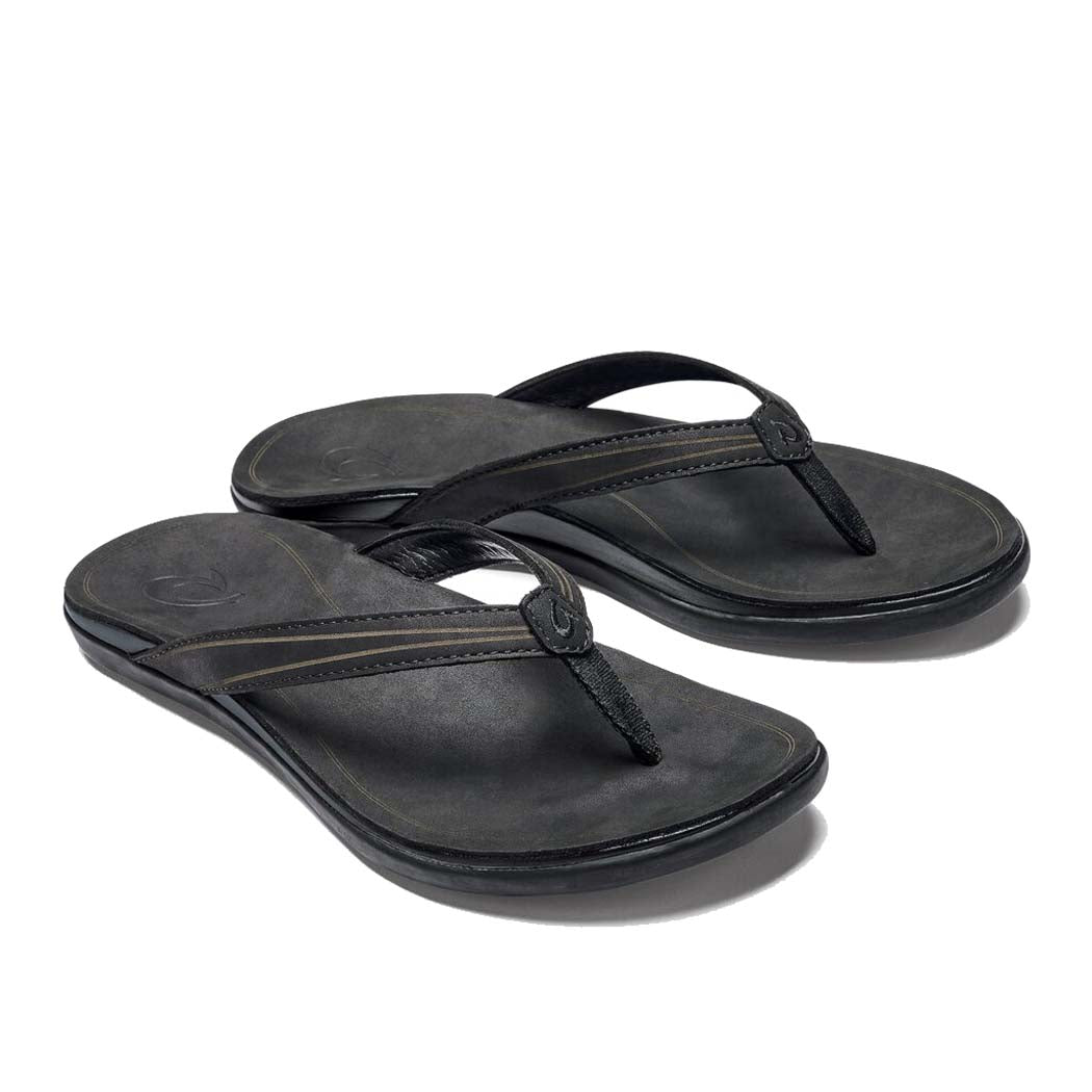 Olukai Aukai Womens Sandal 4040-Black-Black 7