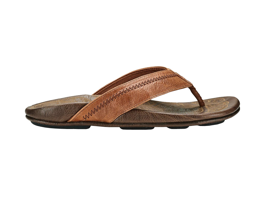 Olukai Hiapo Mens Sandal SK63-Rum-Dark Wood 10