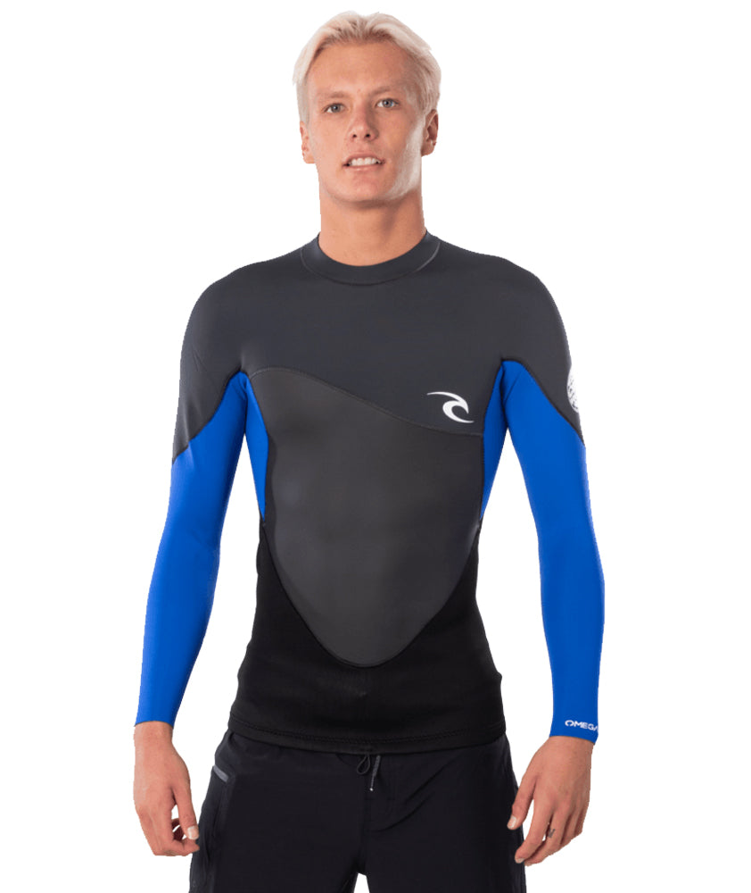 Rip Curl Omega 1.5mm LS Wetsuit Jacket BLU-Blue XXL