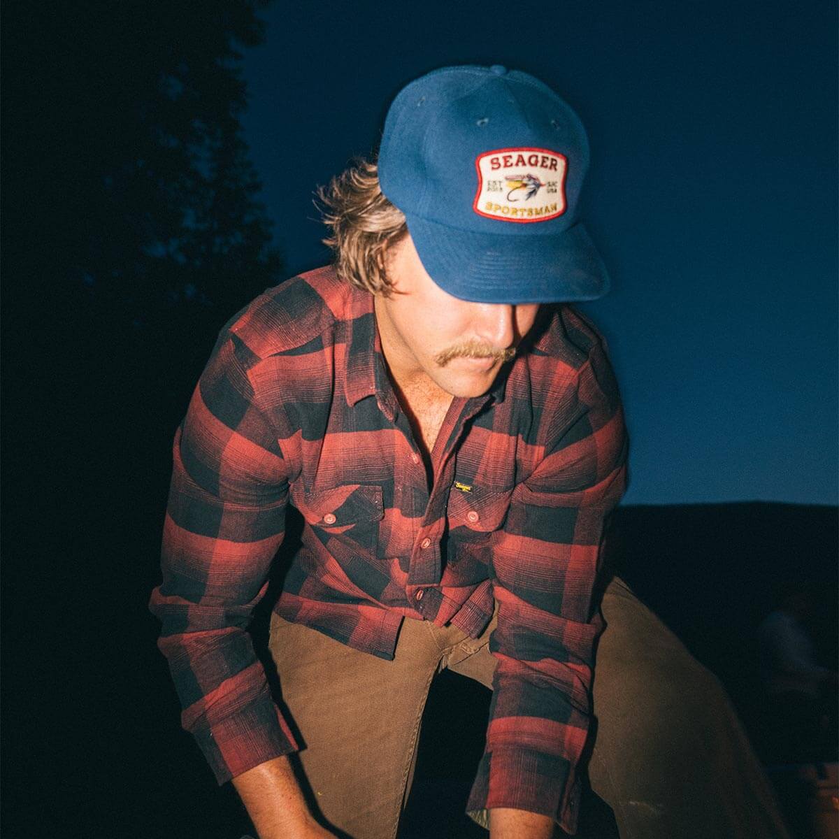 Seager Sportsman Hat Navy OS