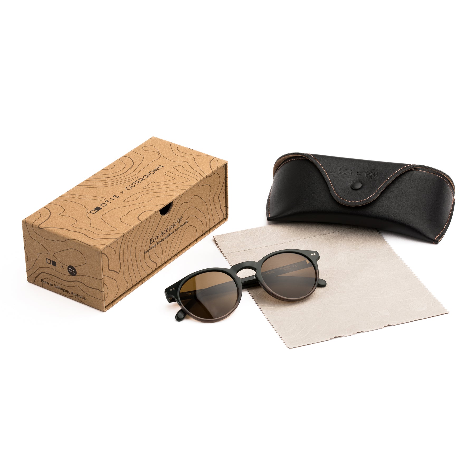 Otis Omar Eco Acetate Polarized Sunglasses ElmDivide BrownPolar Round