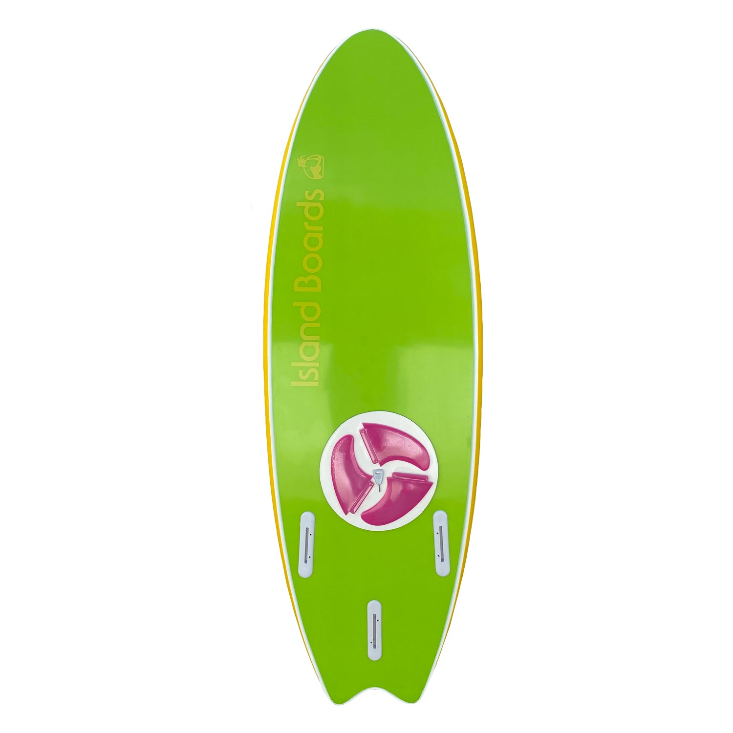 Island Water Sports Swallow Tail Softtop Surfboard Yellow 6ft6in