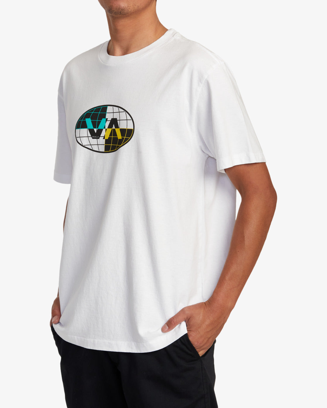 RVCA Global Inc SS Tee WHT L