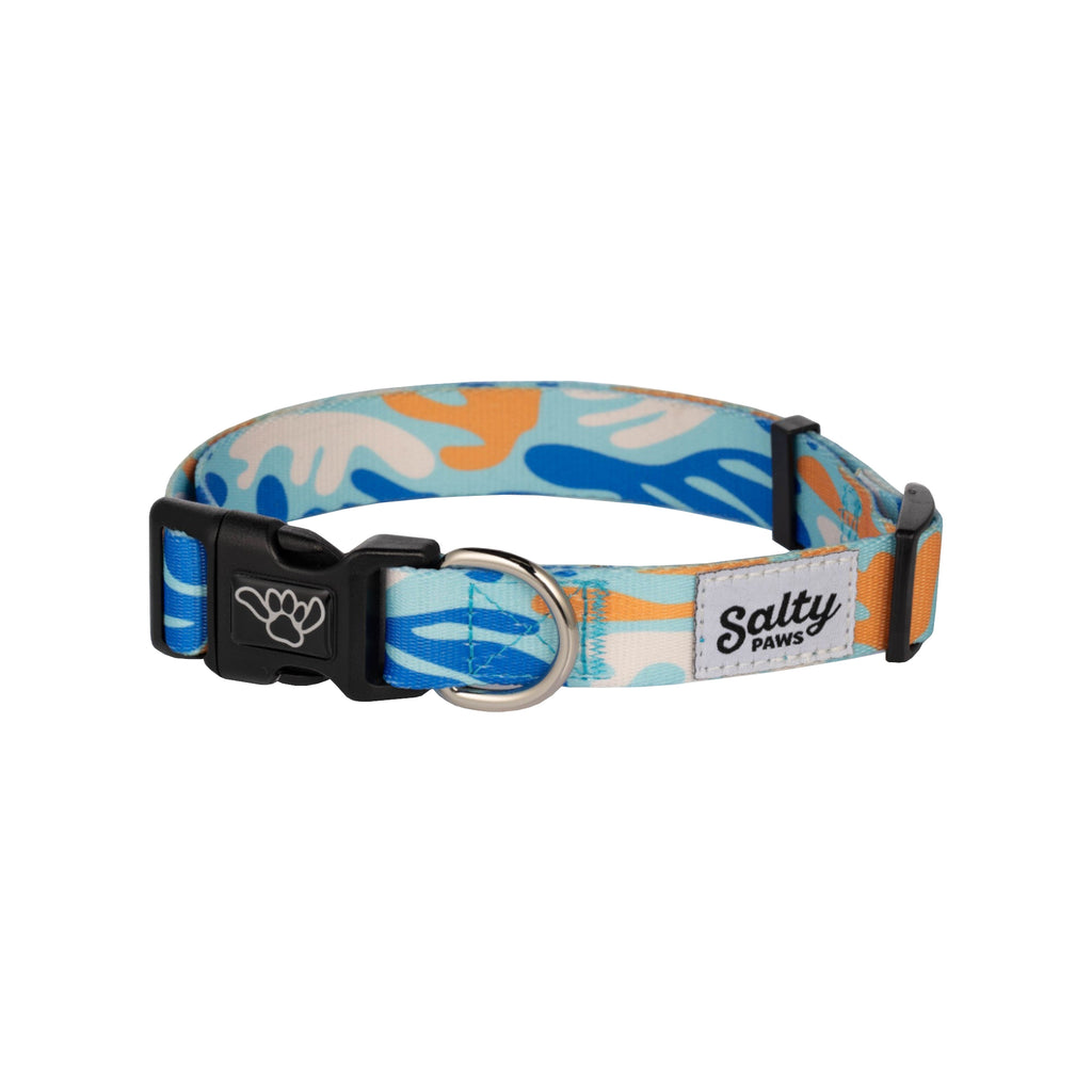 Salty Paws Surfing Dog Collar | Designs for Beach Dogs,  Floral, Fishing, Surfing, Hawaiian,  Coral Camo S