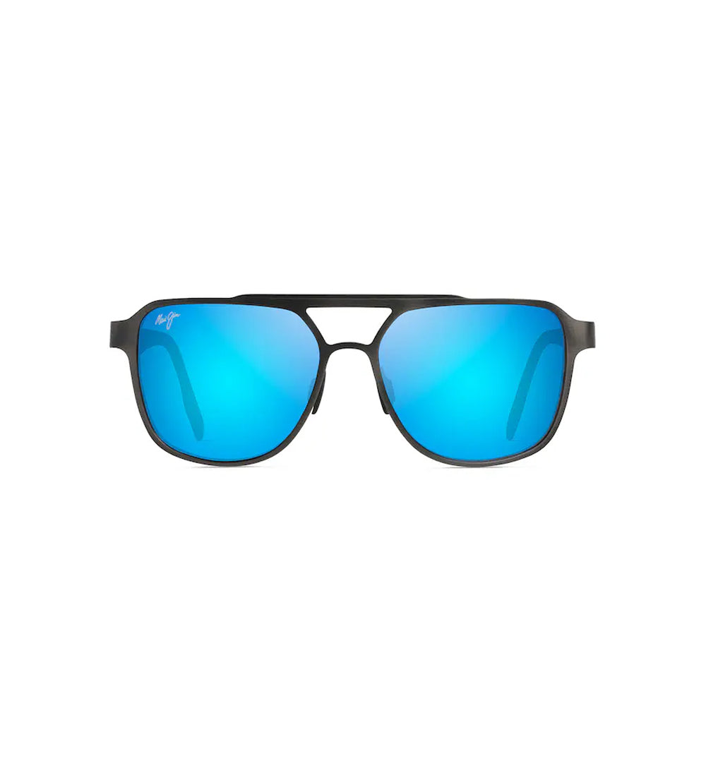 Maui Jim 2nd Reef Polarized Sunglasses BrushedDkGunmetal BlueHawaii