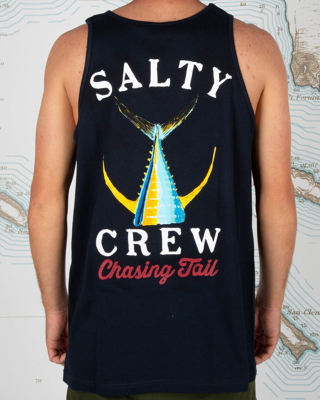 Salty Crew Tailed Tank Navy L