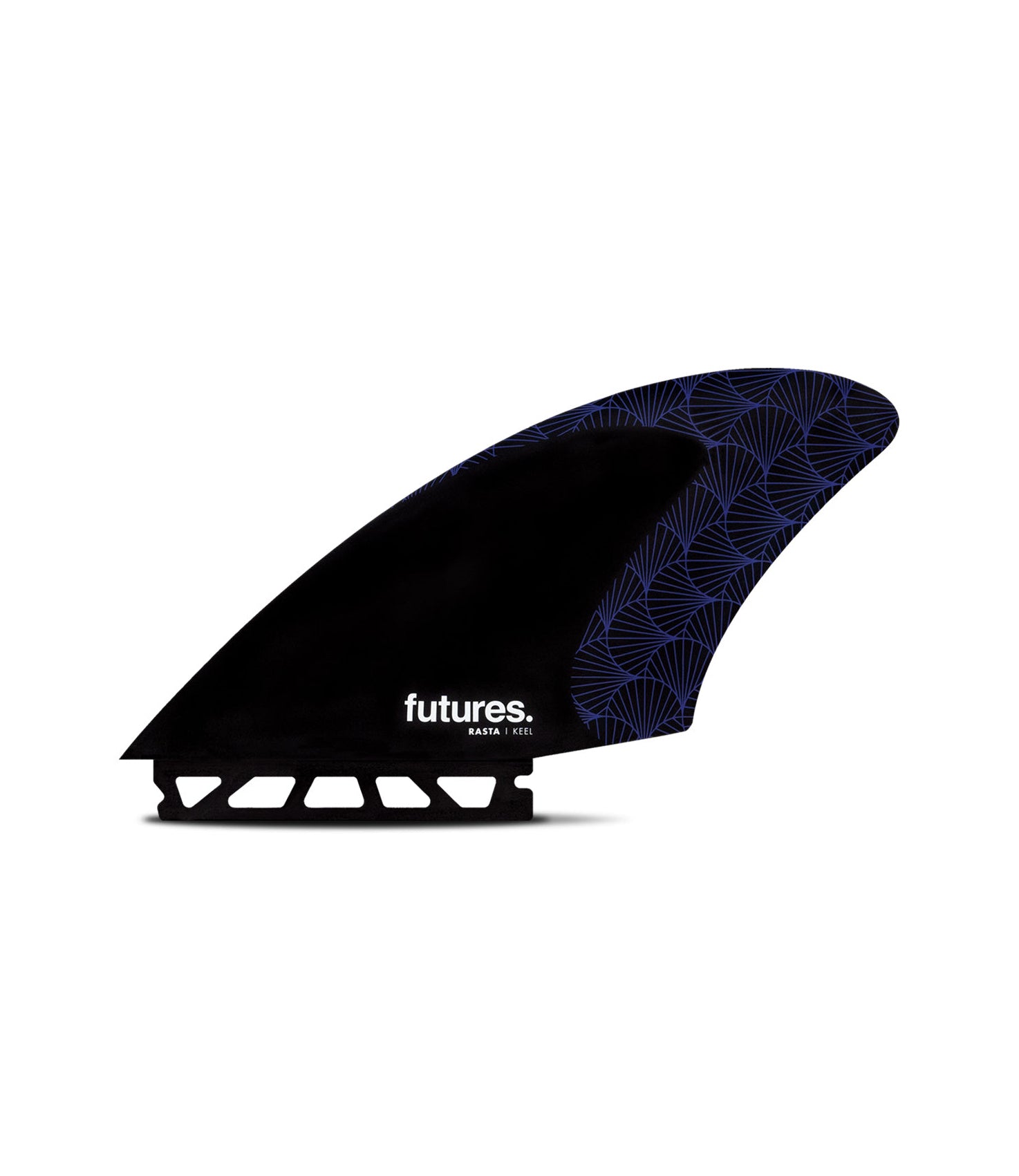 Future Fins Rasta Honeycomb Keel Set Black-Purple