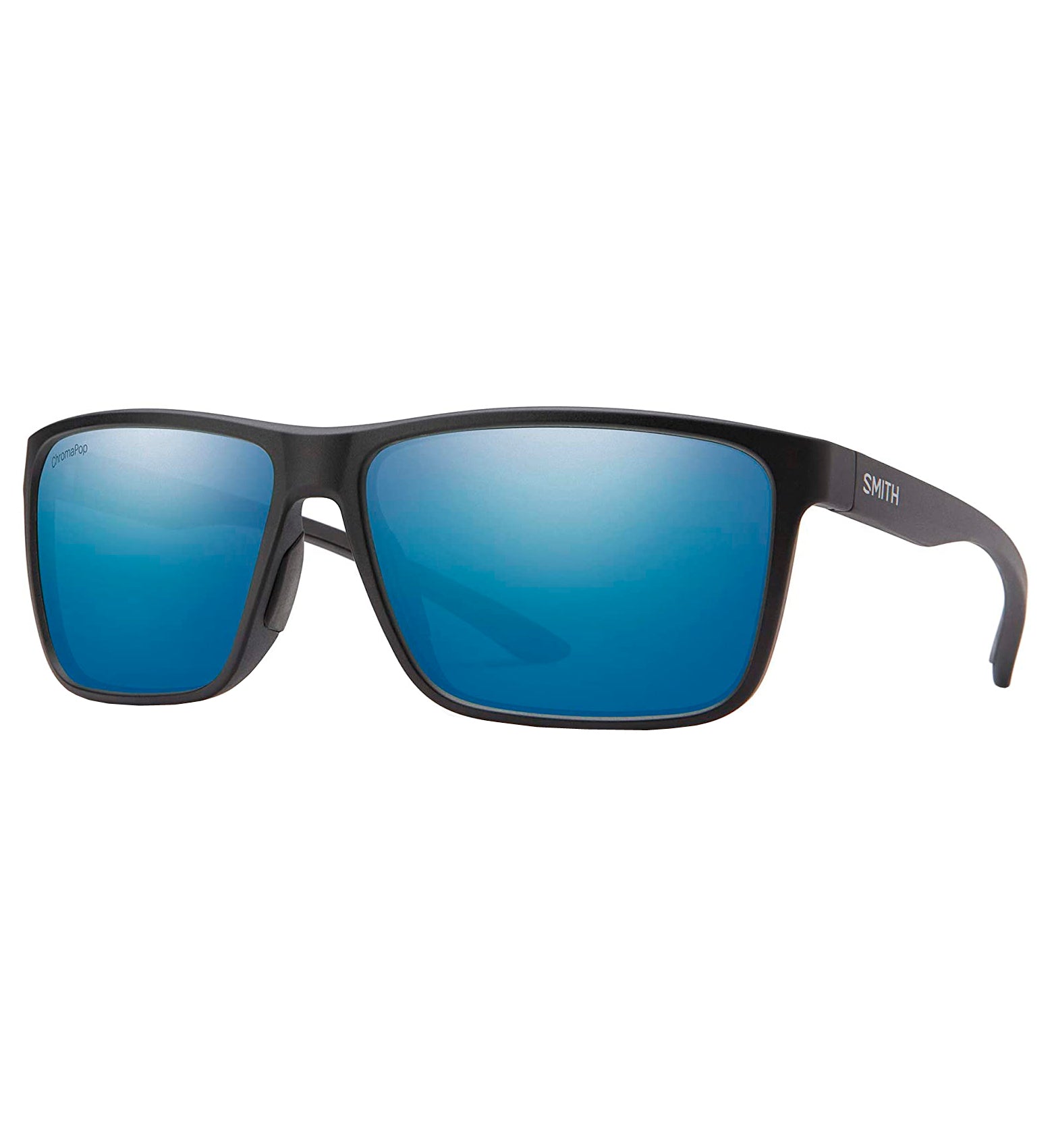 Smith Riptide Polarized Sunglasses MatteBlack BlueMirror ChromapopGlass