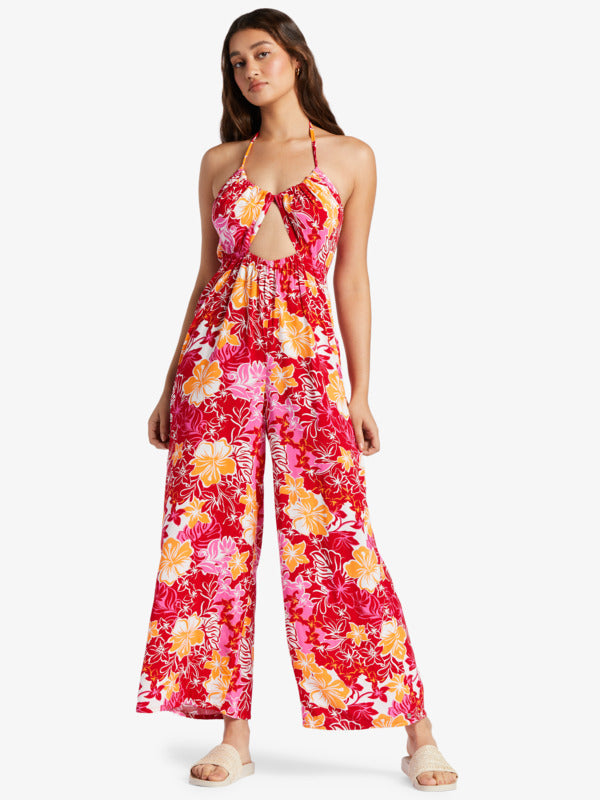 Roxy Away on Vacay Wide Leg Jumpsuit RZN7 S
