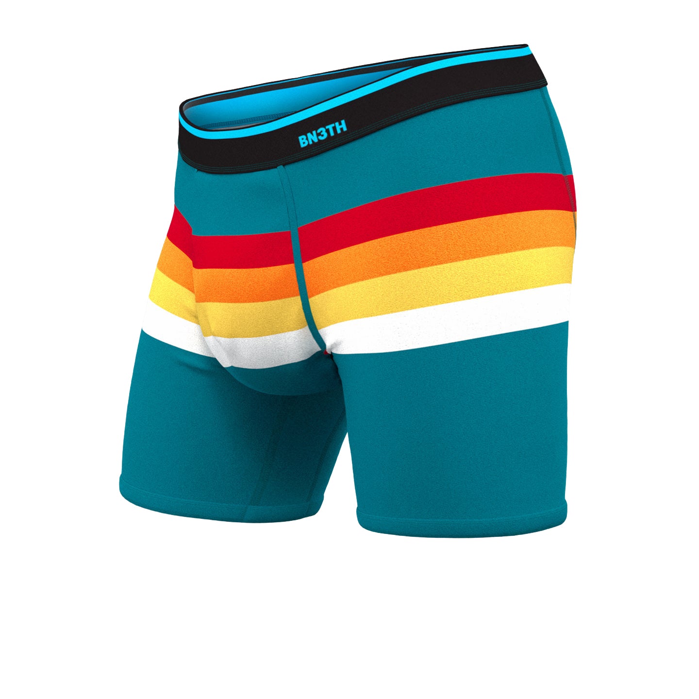 BN3TH Classic Printed Boxer Brief RetroStripe/Teal L