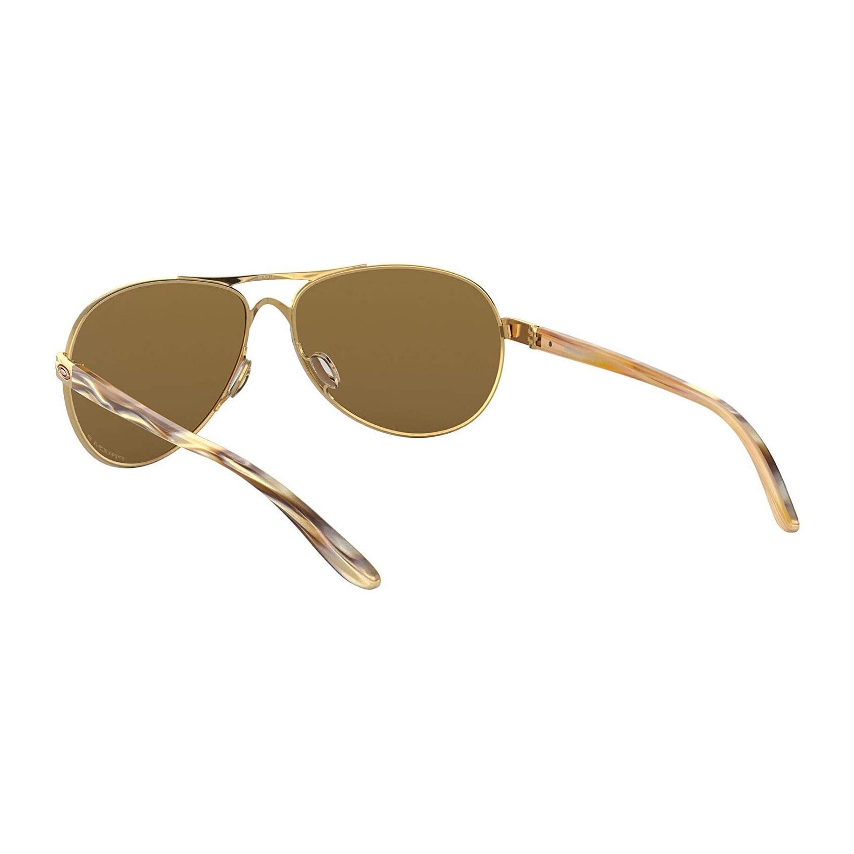 Oakley Feedback Polarized Sunglasses Polished Gold Prizm Rose Gold Aviator
