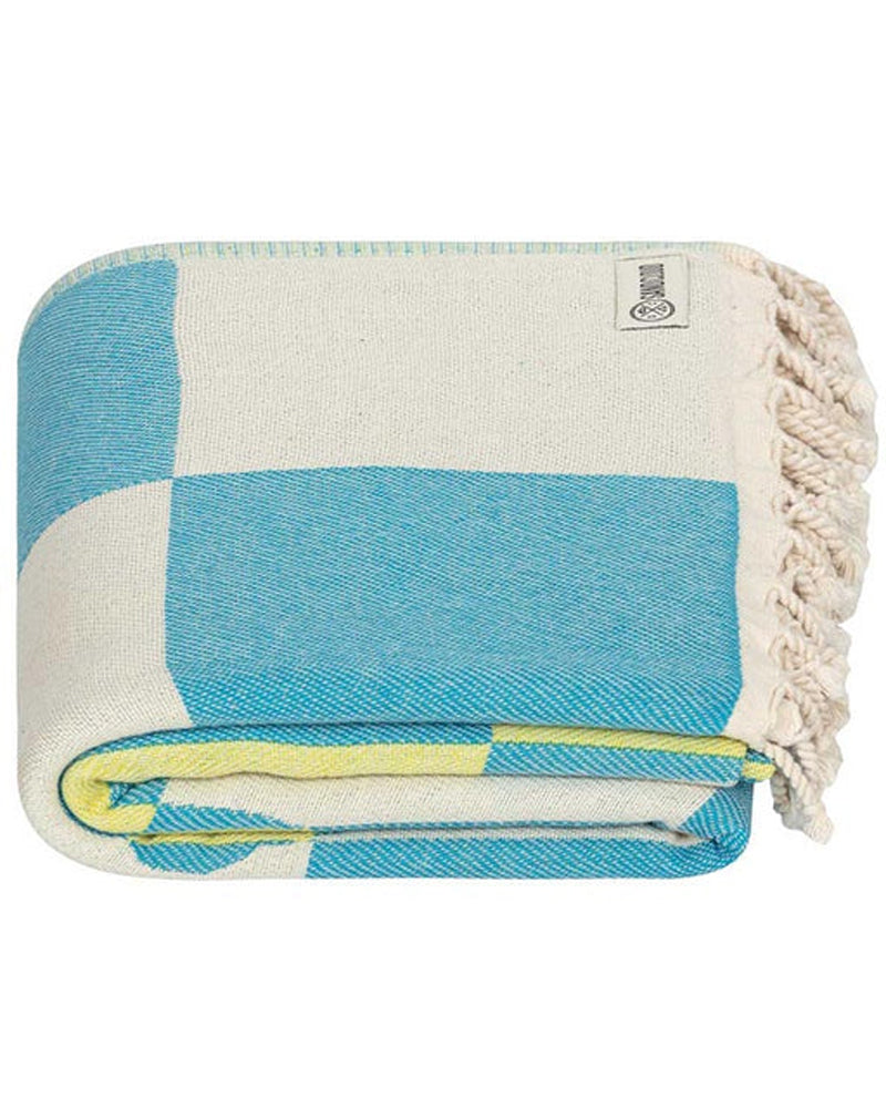 Sand Cloud Blanket TurtleCheckmate Aqua